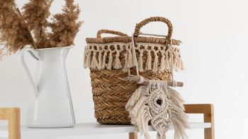 Découvrez l'élégance du panier en osier véritable tressé à la main