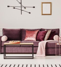 Gris et bordeaux : créez un salon sophistiqué avec ces couleurs tendance