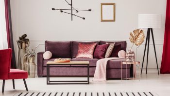 Gris et bordeaux : créez un salon sophistiqué avec ces couleurs tendance